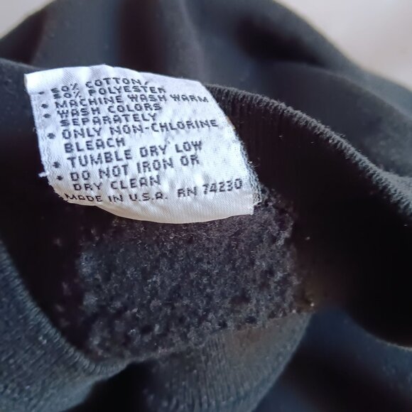 Vintage Large Black Crewneck Sweatshirt Cardinal & Snow 1990's Gopher Sport - Picture 5 of 6